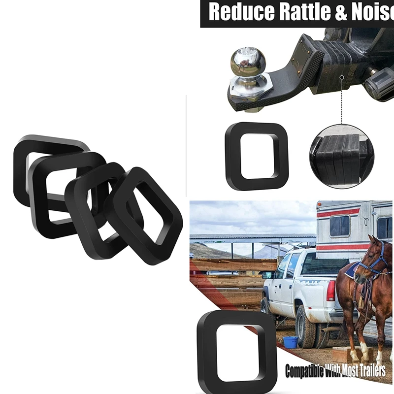 

Hitch Receiver Muffler Pad 2 Inch For Adjustable Ball Mounts,Hitch Eliminate Noise Pad Fits Trailer Hitch Receiver