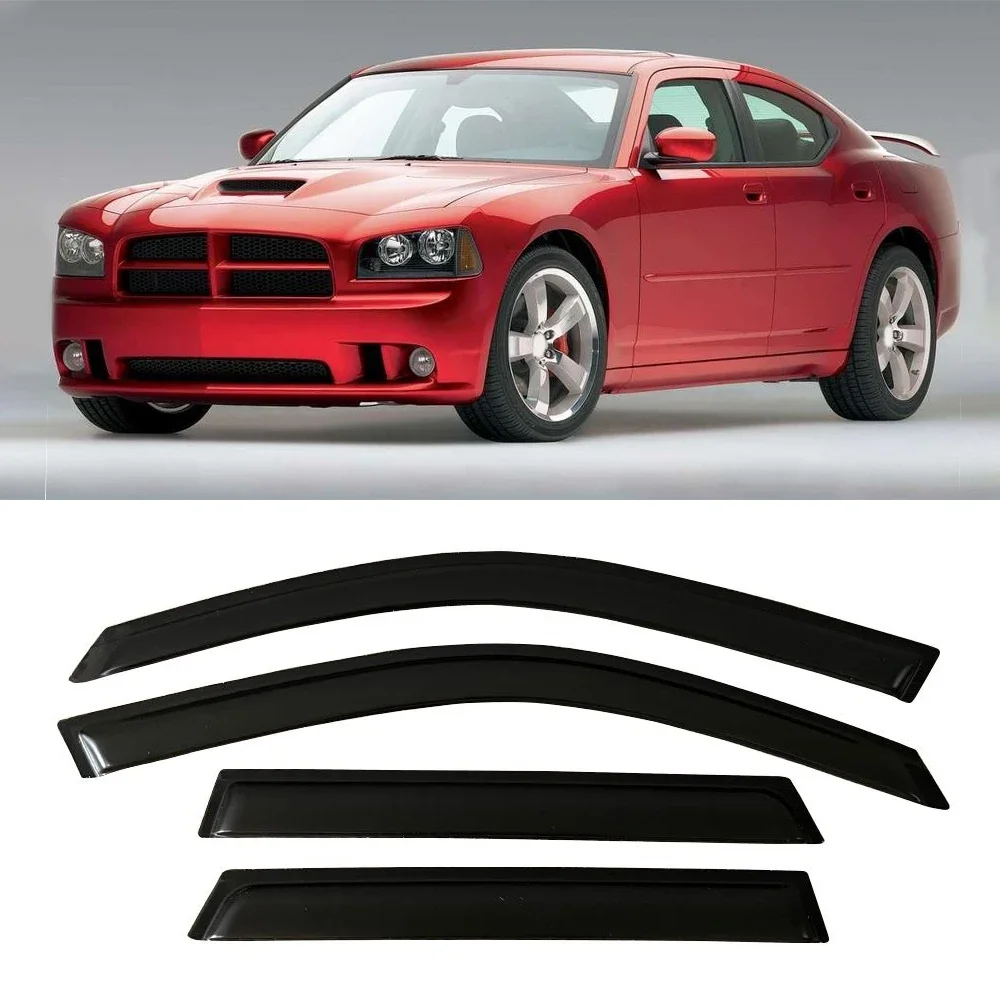 

Оконный козырек для Dodge Charger 2006 2007 2008 2009 2010, ветрозащитные дефлекторы, защита от дождя, дверной козырек, вентиляционные шторы, солнцезащитный козырек от дождя