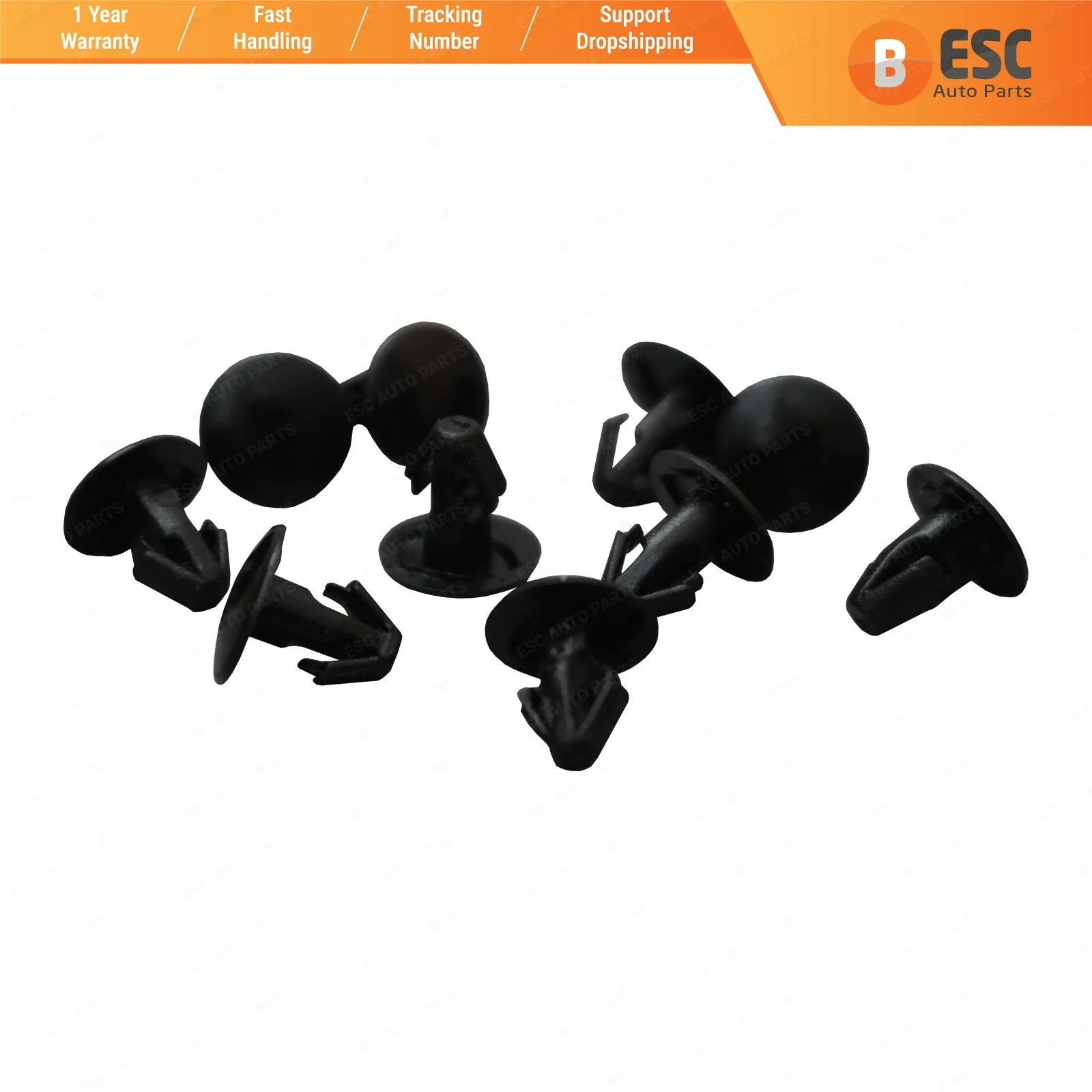 

ESC ECF5028 10 Pieces Weatherstrip Retainer 80850-CA003 for Nissan