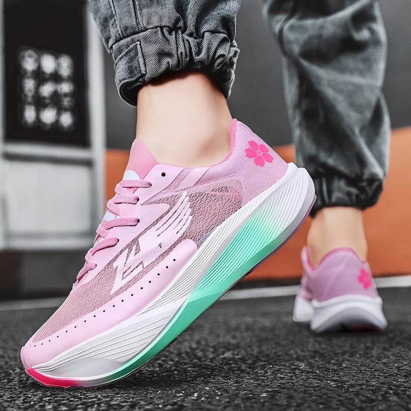 True Carbon Plate Running Shoes Men Women Jogging Sports Shoes Ultralight Brand Designer Sneakers Men Athletic Training Shoes