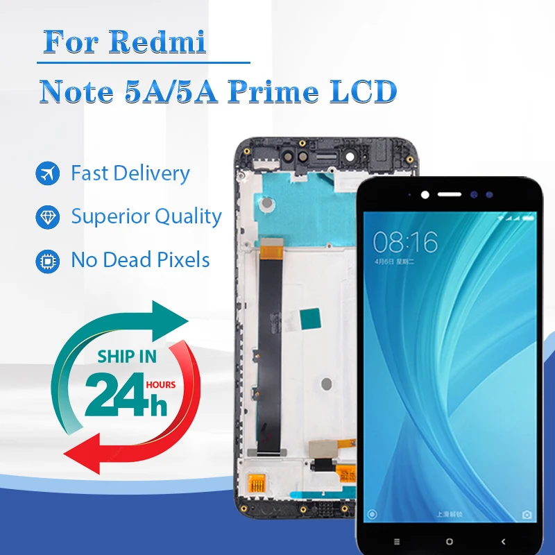 

5.5 Inch For Xiaomi Redmi Note 5A Lcd Touch Screen Digitizer Y1 Lite Assembly Note 5a Prime Display Free Ship With Tool