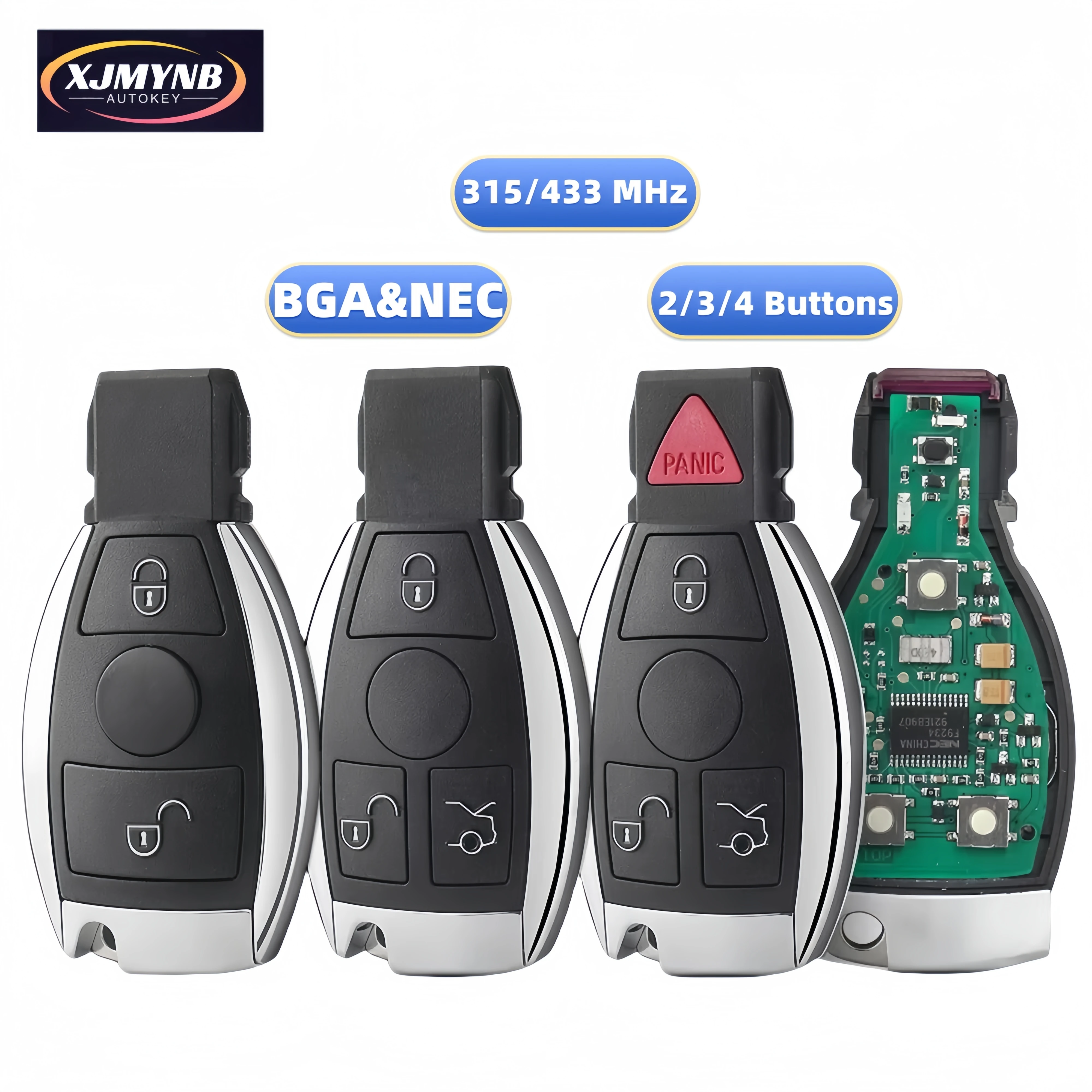 XJMYNB Умный дистанционный автомобильный брелок для Mercedes Benz A B S E Class Поддержка чипа