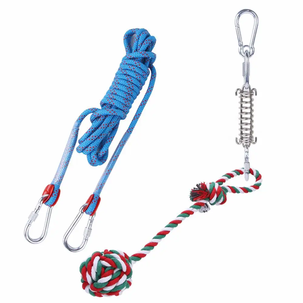 

All Rope Tug Pull Tools Dogs Muscle Exercise Spring Pole Builder Good Dogs Hanging Exercise Spring Outdoor For Ages Toys