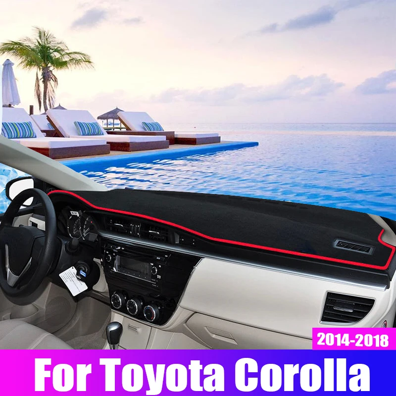 

Коврик для приборной панели автомобиля, Солнцезащитный коврик для Toyota Corolla 2014, 2015, 2016, 2017, 2018, ковры для приборной панели, аксессуары для отделки
