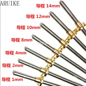 3D Printer CNC THSL-300-1D Length 100/200/300/400/500 /600mm  Trapezoidal Lead Screw 8MM Thread 1mm /2mm/4mm/8mm T8