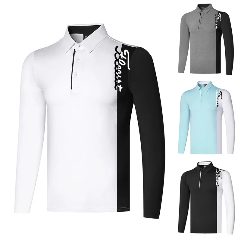 

Golf Clothing Long Sleeve T-shirt Men's Outdoor Sports Ventilation Dry and Sweat Wicking Moisture Absorption Golf Wear