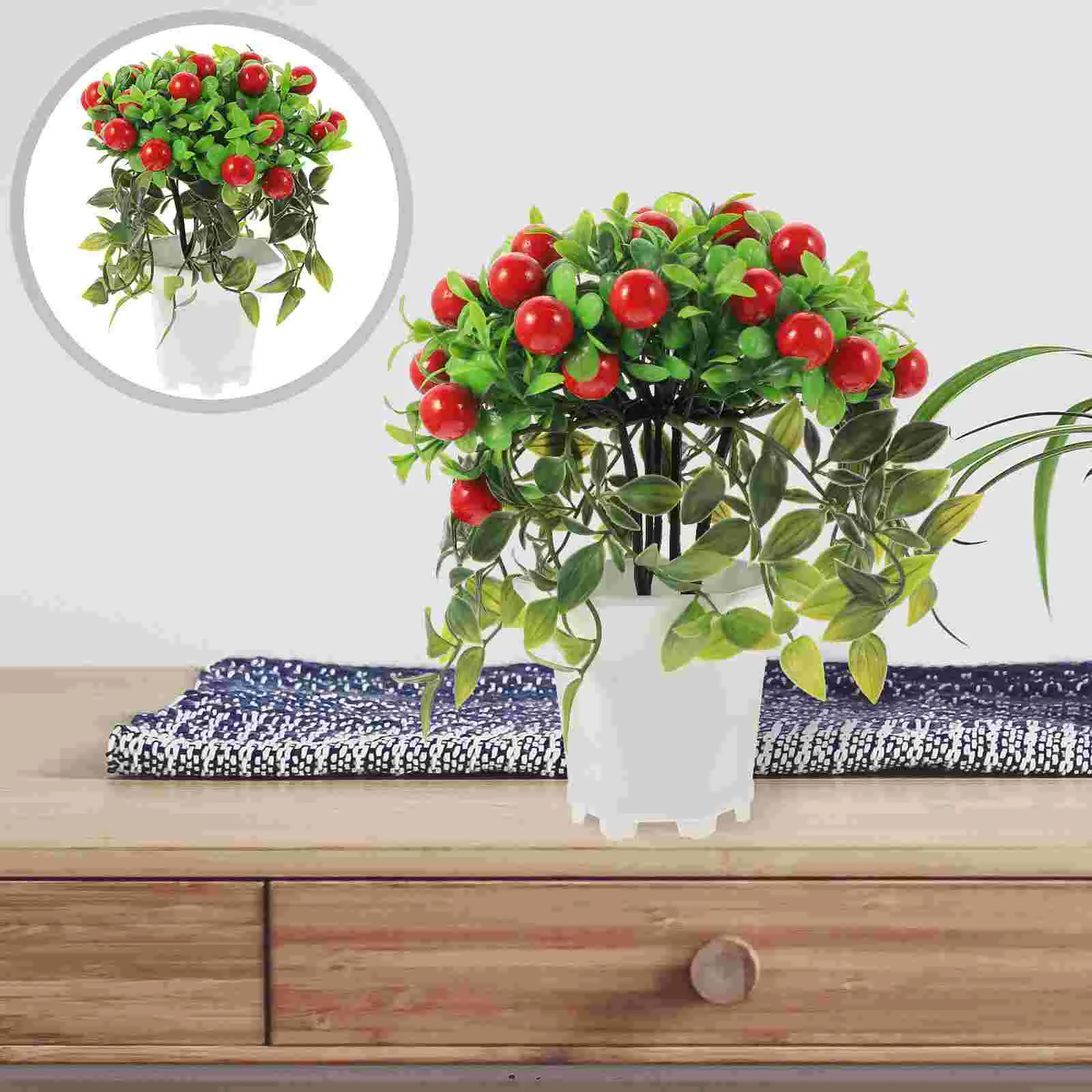 

Faux Fruit Pot Plants De Potted Bonsai Tree Simulation Fake Trees Aartificial
