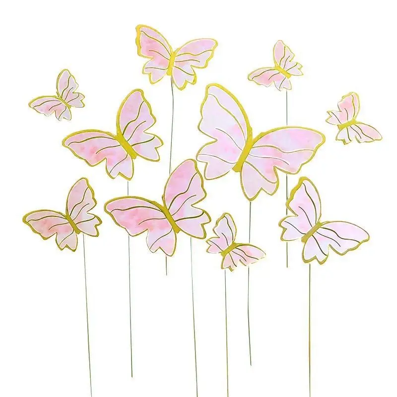 

Paper Piece Creative Cake Decoration Butterfly Birthday Cake Baking Plugin Wedding Cake Bachelorette Party Cake Decoration