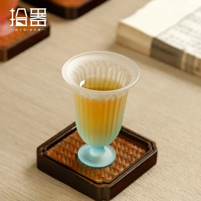 Стеклянная чашка-держатель искусственная прозрачная стеклянная маленькая