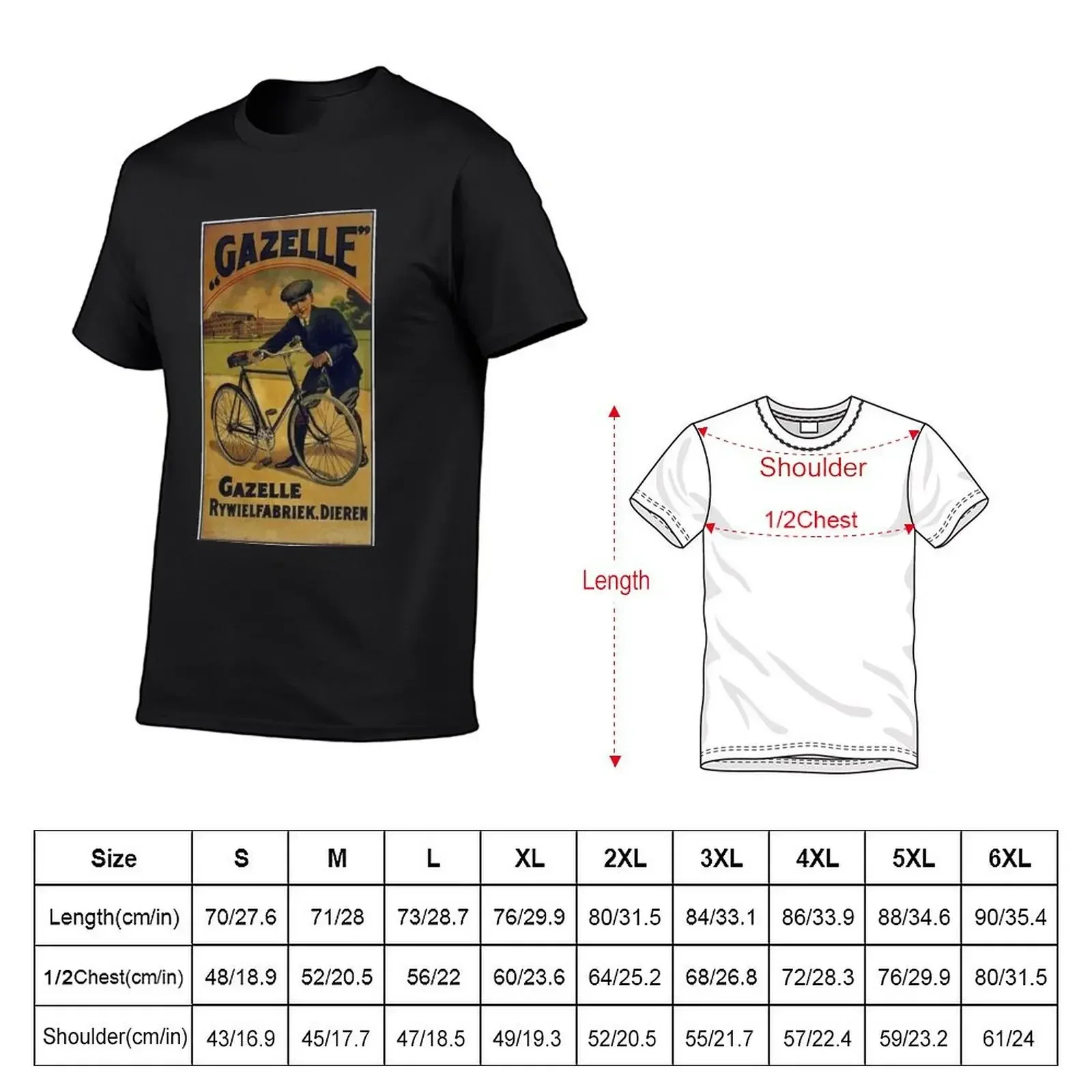 Old ad Gazelle bicycle T-Shirt sweat blacks rapper graphic tees plain t shirts men