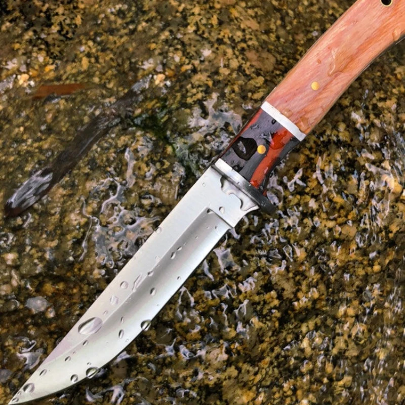 

New 440C Stainless Steel Survival Tactical Equipment Camping Survival Straight Knife Hunting Knife Mountaineering Fishing Tool