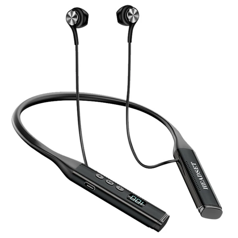 

Наушники с шейным ободом, Bluetooth 100, 5,3 часов работы, шумоподавление, Спортивная гарнитура с аварийной зарядкой