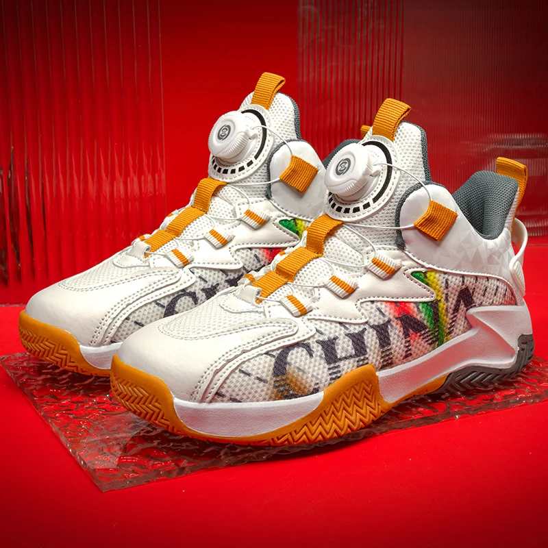 

Детские кроссовки с высоким верхом, детская Баскетбольная обувь, кожаная Нескользящая спортивная обувь для девочек и мальчиков, резиновые детские кроссовки для тренировок