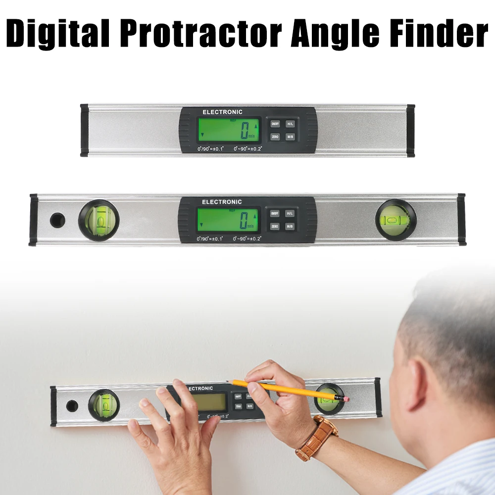 

With Magnets Tester Ruler Digital Protractor Angle Finder Level Angle Slope Level 360 Degree Inclinometer 300/400mm Electronic