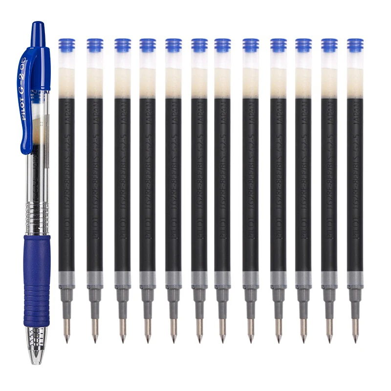 

Набор из 1 + 12 шт., японская гелевая ручка-пилот с большой емкостью BL-G2, гладкое письмо для студентов, 0,5/0,7 мм, офисные фирменные школьные канцелярские принадлежности
