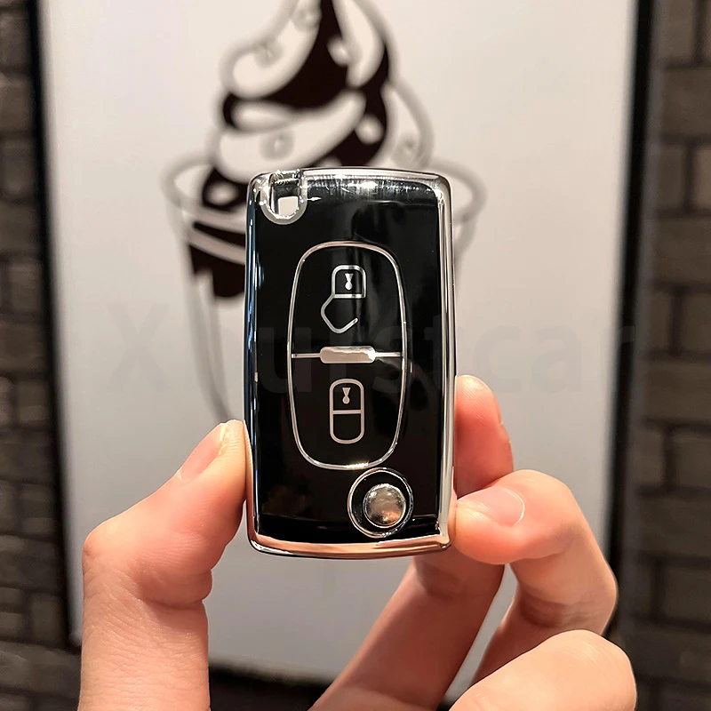 

2 3 кнопки чехол из ТПУ для автомобильного дистанционного ключа для Peugeot 107 207 307 308 407 607 206 4007 3008 5008 для Citroen C2 C3 C4 C5 C6 C8