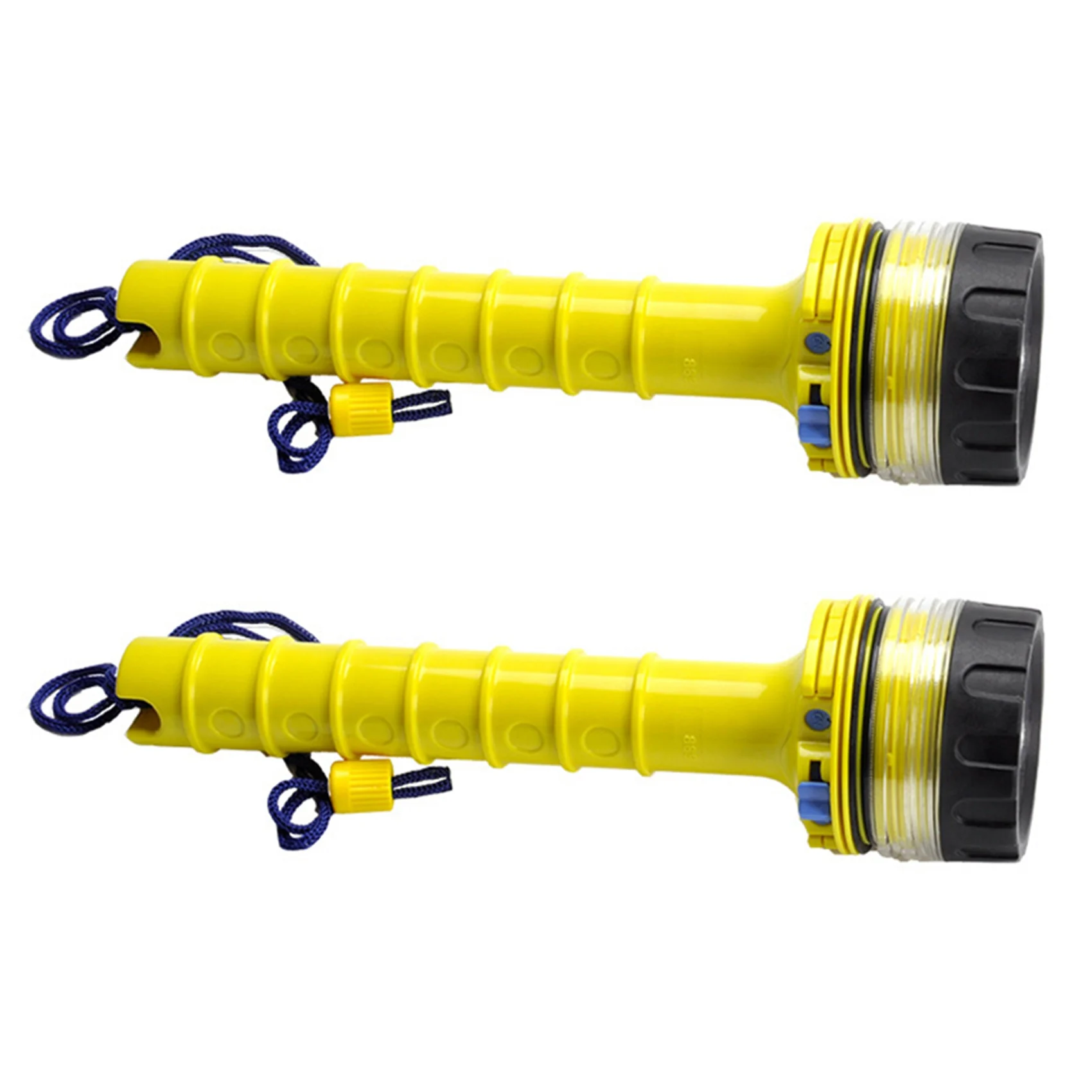 

2X Scuba Diving Flashlight Underwater Waterproof LED Diver Light Spearfishing LED Diving Lamp