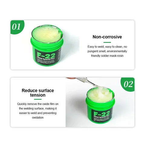 RELIFE F-22 металлический флюс с высокой изоляцией для оцинкованного листа, меди, поверхности, сварки, ремонта материнской платы, паяльная паста