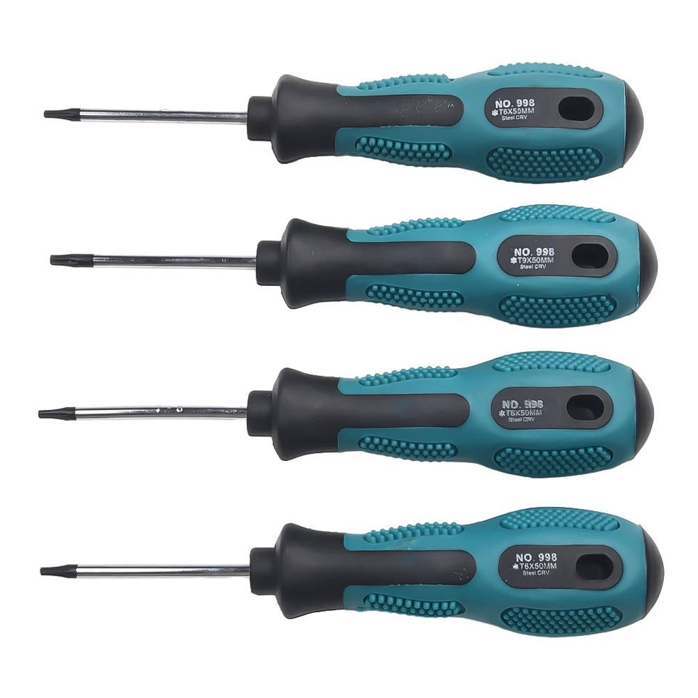 

4pcs Torx Screwdriver T6 T8 T9 T10 Magnetic Screwdriver Anti-Slip Handle Security Insulated Screwdrivers Repair Hand Tools