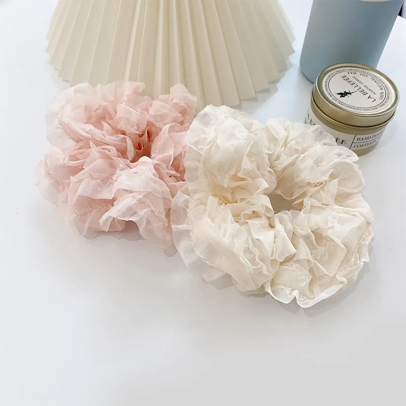 Новинка кружевное пушистое кольцо для волос в виде большого кишечника сетка