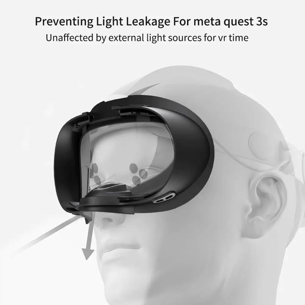 Для Meta Quest 3S 3D губчатая подставка для лица противолегкая съемная дышащая