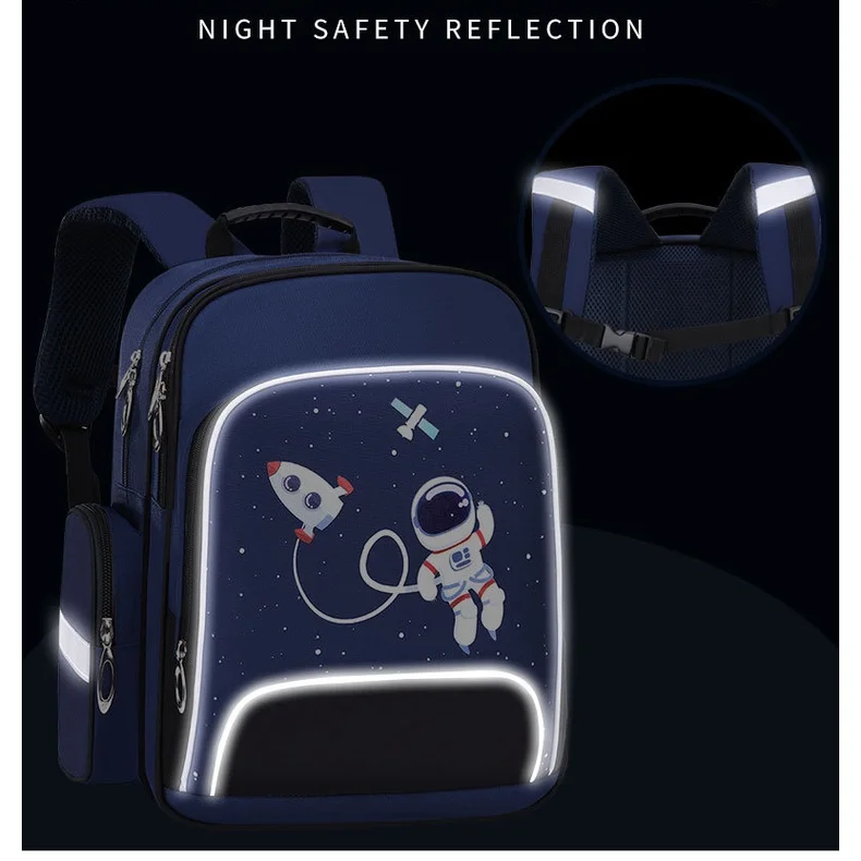 Children Student Cartoon Space Astronaut Backpacks New Primary Girl Boy Cute Rabbit Large Schoolbags for Grade 1-6 Drop Shipping