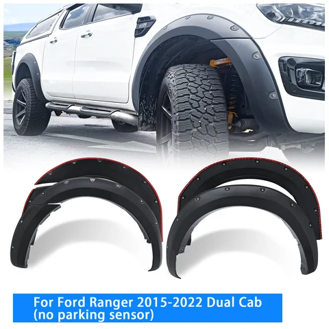 Карманные заклепочные колёсные своды крыла для Ford Ranger 2016 2017 2018 2019 2020 2021 2022 Wildtrak T7 T8 MK2 MK3, двойная кабина