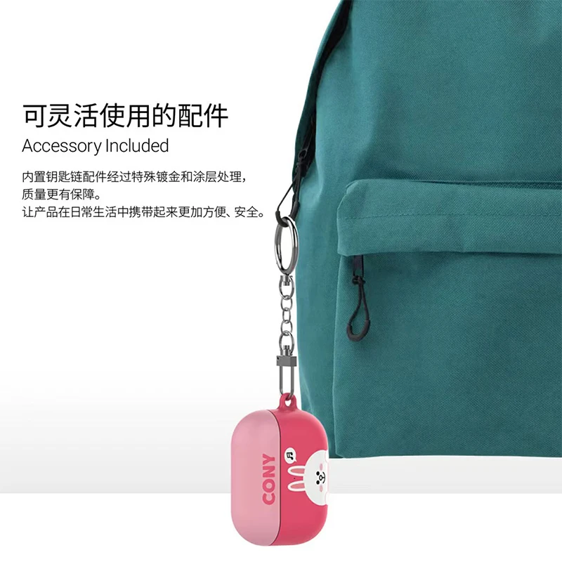 Милый защитный чехол для наушников Line Friends с бурим медведем подходит AirPods