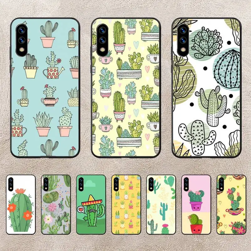 

Luxury Brand Plant Cactus Flower Pattern Cartoon Phone Case For Huawei G7 G8 P7 P8 P9 P10 P20 P30 Lite Mini Pro P Smart Plus