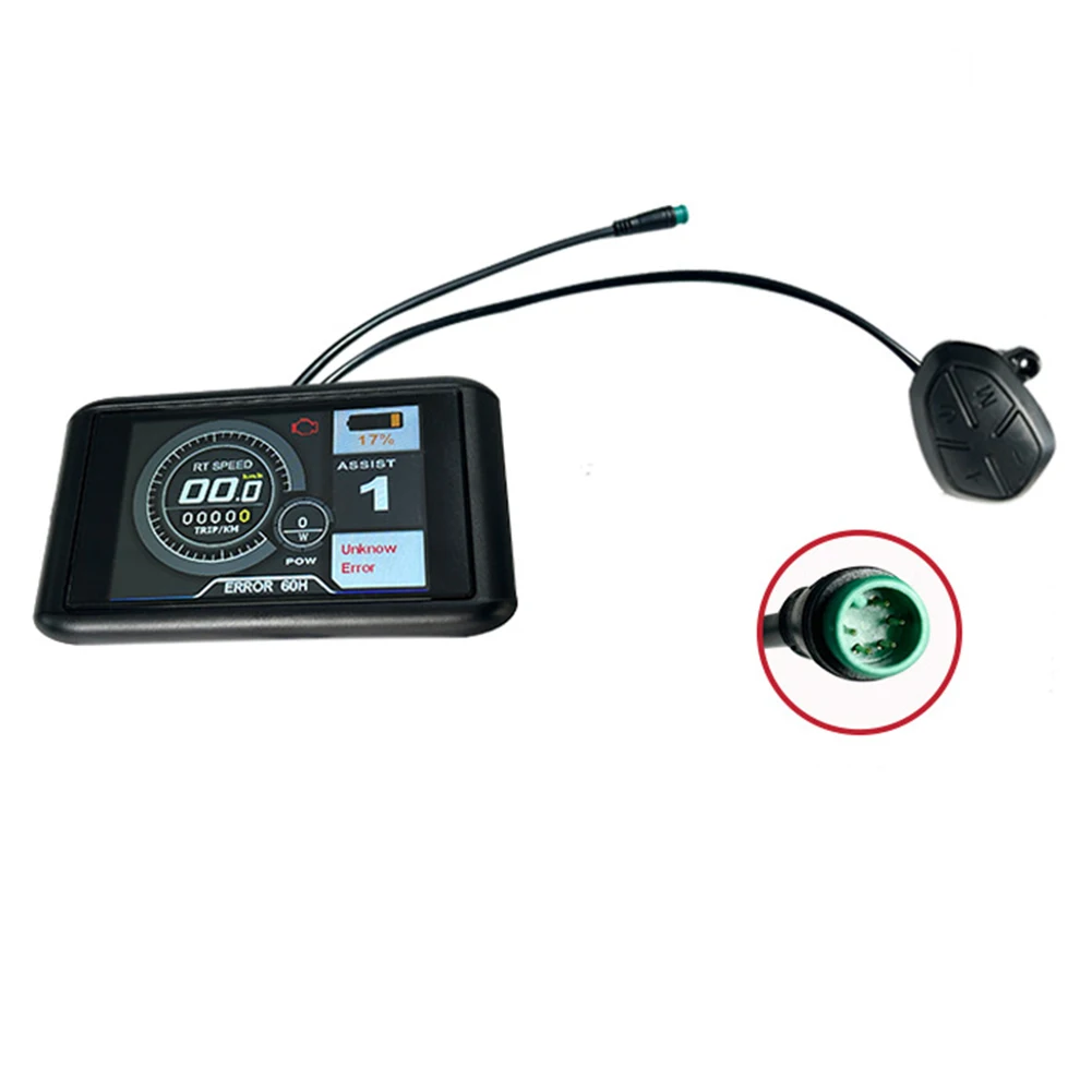 

Bicycle UKC1 Color Display 36V48V60V72V Compatible With 52V Waterproof Connector Rotatable Screen Speed Display Ebike Accessorie