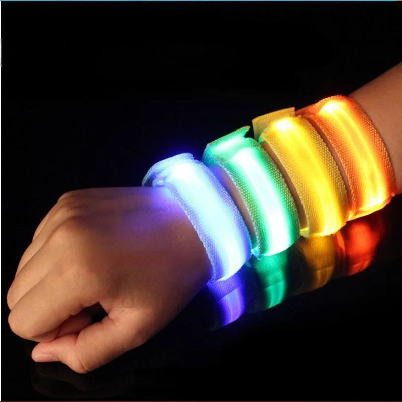 

Light Up Wristbands Flashing Arm Wrist Bands LED Glow Bracelets for Bar Concerts Festivals Sports Party Christmas Decoration