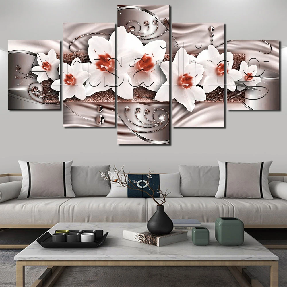 

Artsailing Flower Abstract Orchid Tree HD Print Canvas Painting Modern Modular Pictures No Frame Wall Artwork Poster Home