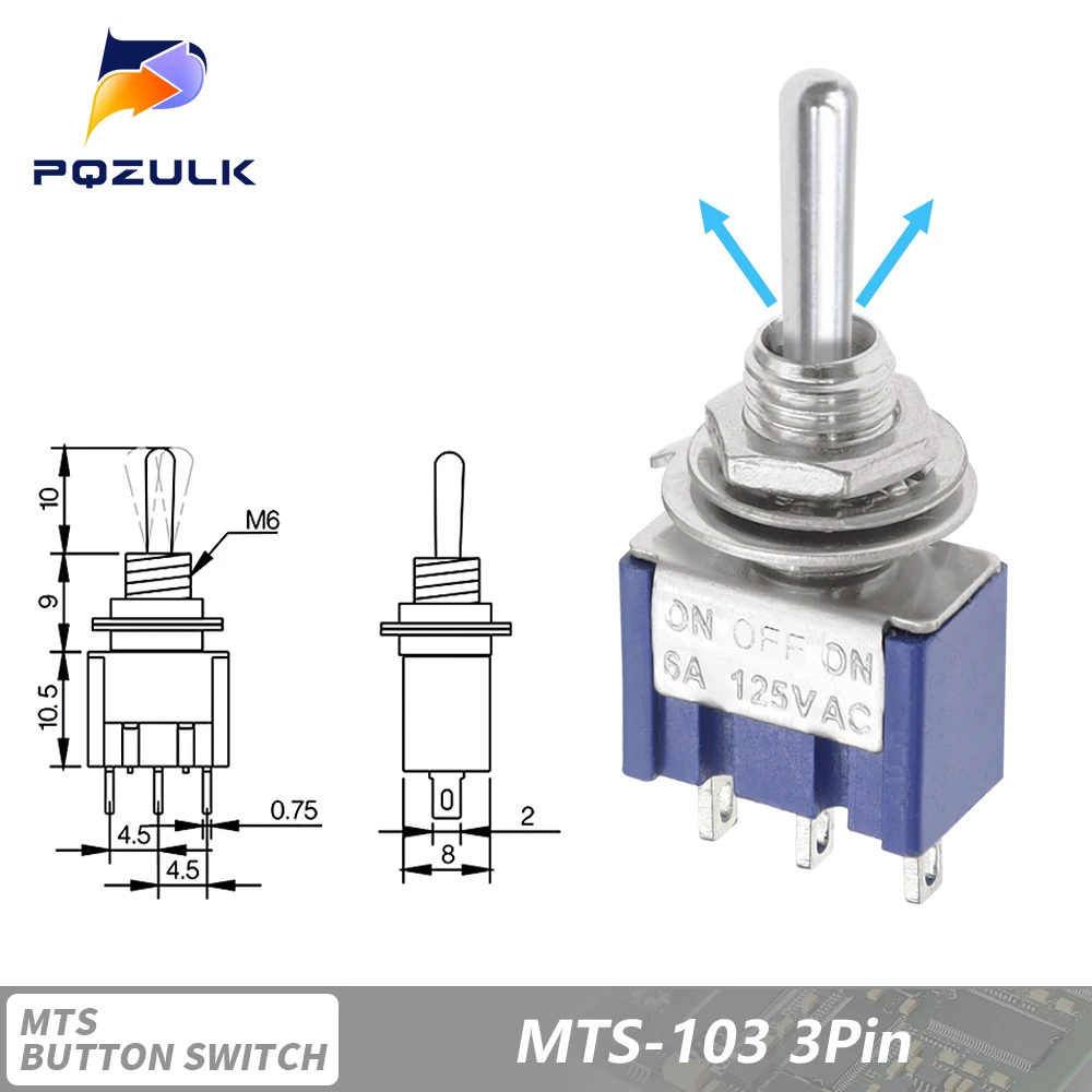 

Синие миниатюрные переключатели PQZULK MTS-102