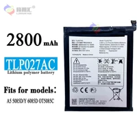 full 2800mah tlp027ac tlp027aj replacement battery for alcatel a5 led 5085d 5085y idol 5 6085d pulsemix ot5085c mobile phone
