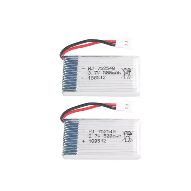 Фото Литий-полимерный аккумулятор 3,7 в 500 мАч для Syma X5C X5C-1 X5 X5SW M68 CX-30 H5C Запчасти для радиоуправляемого квадрокоптера 3,7 в 752540 аккумулятор и зарядно... №4