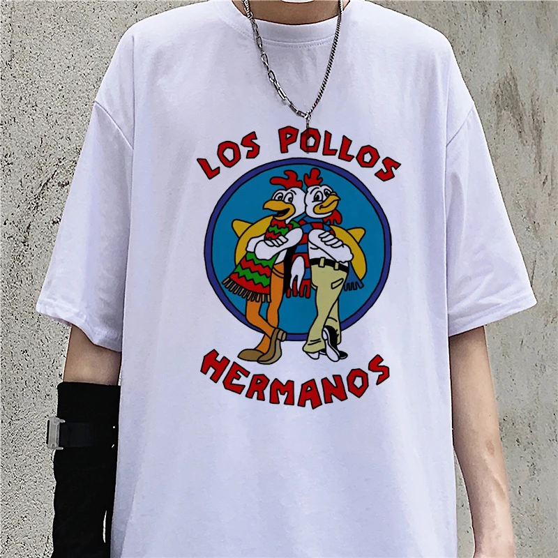 

Loaded Men's Quality T-shirt Full Cottom Breaking Bad LOS POLLOS Fried Chicken printed casual funny tshirt Female's Tee