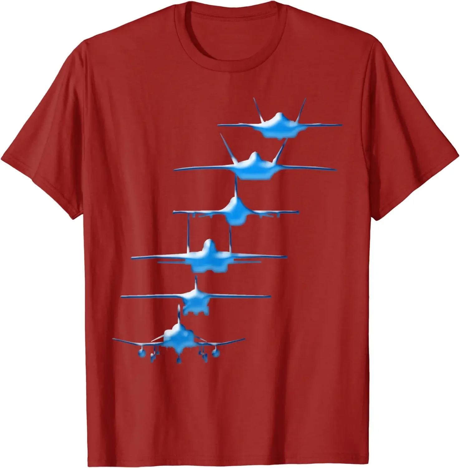 Фото Футболка Air Force Fighter Jets F-4 F-111 F-15 F-16 F-22 F-35 из 100% хлопка с круглым вырезом и коротким рукавом, летняя повседневная мужская футболка №5