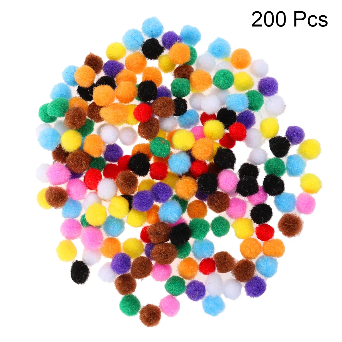 

Pom Poms Multicolor Craft Colorful Assorted Material Handicraft Fluffy Mixed Color Decorative Diyballs Furry Mini