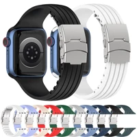 silicone strap for apple watch band 45mm 44mm 42mm 41mm 40mm 38mm 45 mm watchband bracelet belt correa iwatch serie 7 6 se 5 4 3