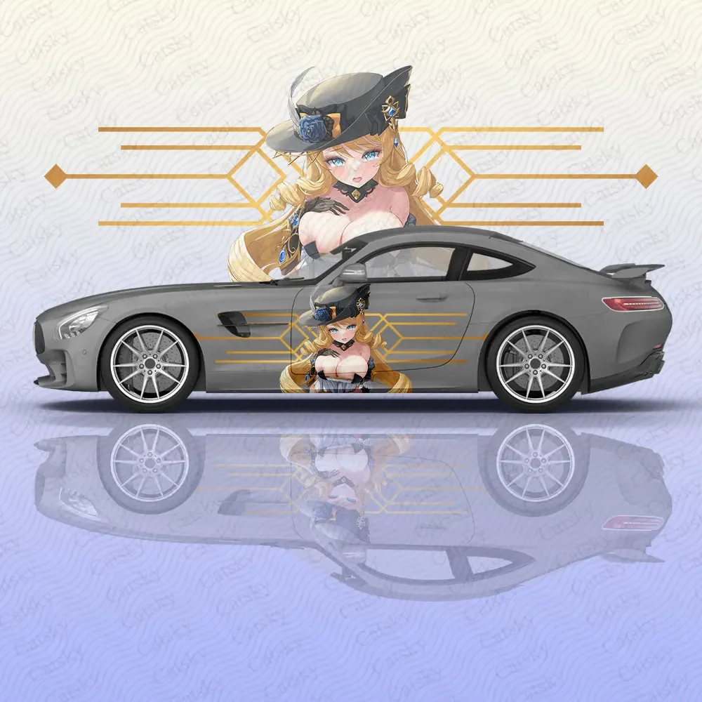 Navia аниме девушка автомобильная наклейка цветок виниловые наклейки для