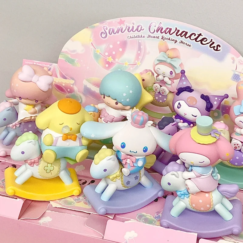 

Милая Мини детская игрушка троянская серия Kuromi Cinnamoroll My Melody pompurin LALA Sanrio экшн-Фигурки игрушки подарки для детей девочек