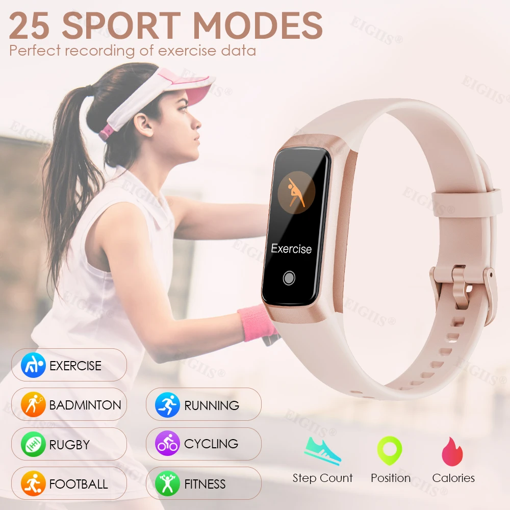 Najtaniej Xiaomi Mijia Inteligentna Bransoletka Dla Kobiet 1 Kolor AMOLED Ekran Tętno Fitness Tracker Ciśnienie Krwi Wodoodporny Sport Smartband