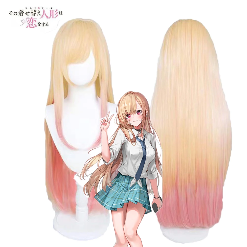 

Парик для косплея из аниме «Мой наряд», зеленая термостойкая Синтетическая нить с градиентом, с бесплатной сеткой для волос