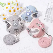 Dog Leash Vest Style Teddy Bear Small Dog Chest Strap Cat Mint Rabbit Rope Chain Pet Supplies Fabric Material Cloth Traction