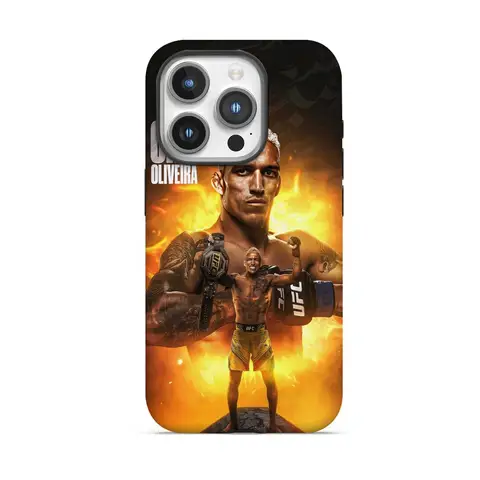 Чехол для телефона Fighting Fighting Charles Oliveira для Samsung S25 S24 S23 S22 S21 A56 A36 A26 A16 FE Ultra Plus Glossy HD Film Cover