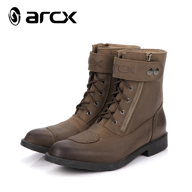 

ARCX Ретро VTG коричневые ковбойские ботильоны из воловьей кожи для мотогонок Мужские ботинки/Обувь для верховой езды/Аксессуары для мотокрос...