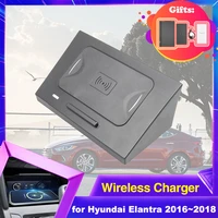 15w car wireless charging pad for hyundai elantra%c2%a0avante%c2%a0ad 2016 2017 2018 mat phone holder fast charger plate tray accessories