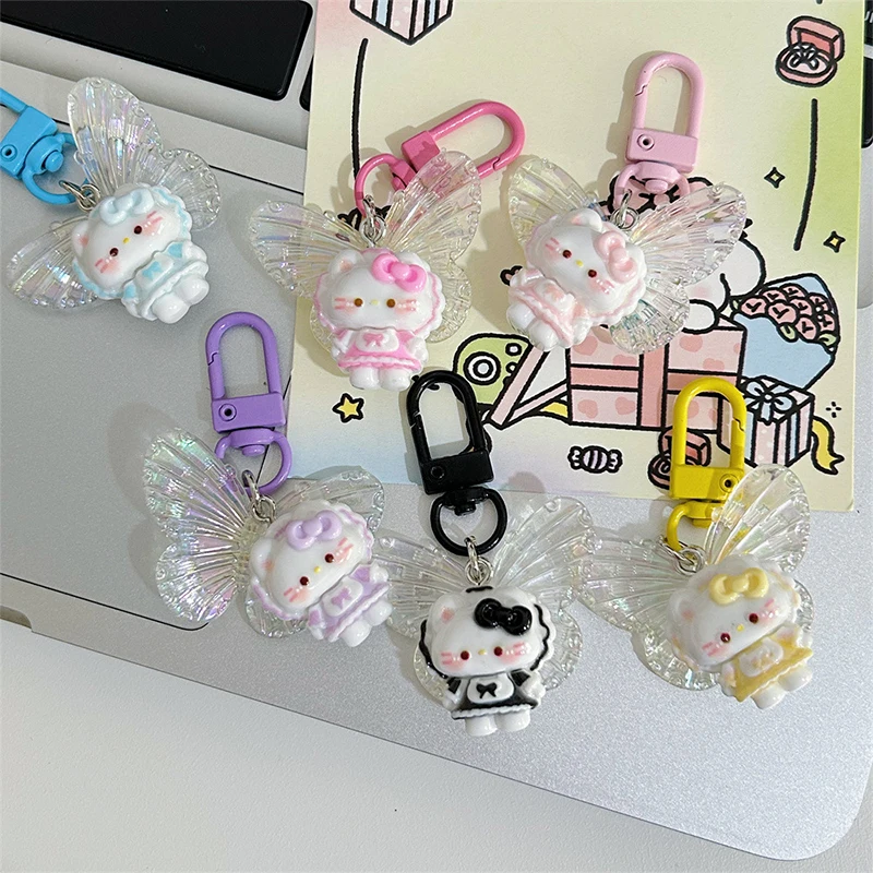 Sanrio Butterfly Hello Kitty брелок с рисунком KT Cat для ключей кулон чехол наушников