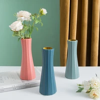 1 pcs minimalist plastic vase art home decoration ornaments flower arrangements vases modern simple imitation glaze vase