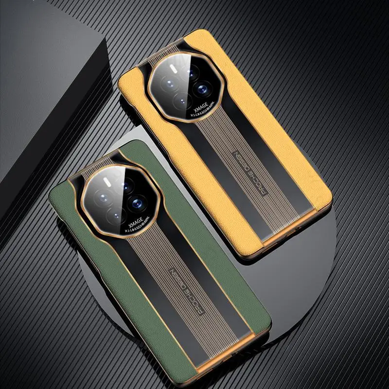 Plating Phone Case For Huawei Mate 50RS 50 40 30 Pro Leather Shockproof Cover For Magic 5 4 3 Pro Electroplated Protective Funda